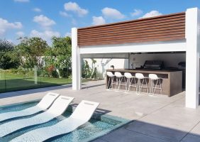 וילון גלילה רשת למטבח חיצוני